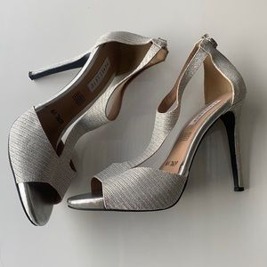 Pérez Lete Women's Silver Sparkle Heels